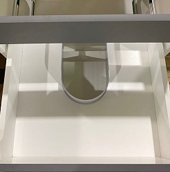 Stella Polare Мебель для ванной Корделия 120 R под стиральную машину белая/серая матовая – фотография-5